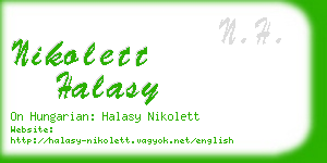 nikolett halasy business card